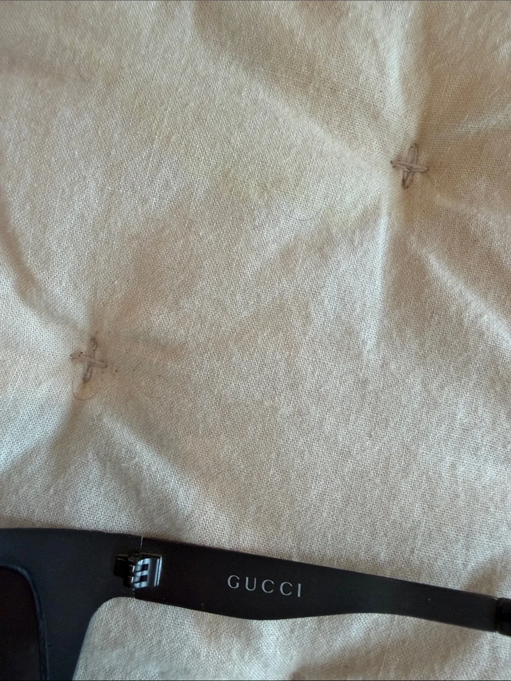 Gucci Black Wraparound Sunglasses with Dark Lenses